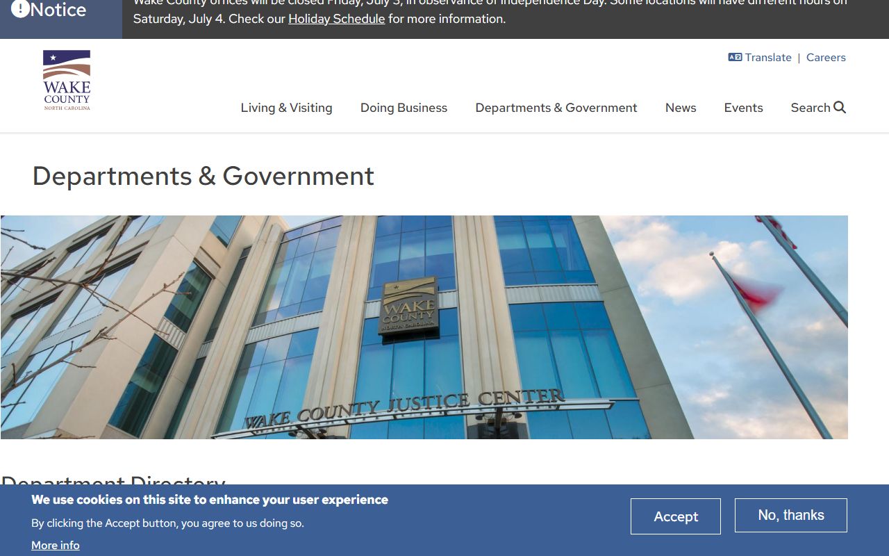 Morrisville phone directory Wake County departments directory